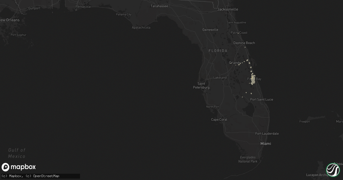 Hail map in Florida on July 26, 2014