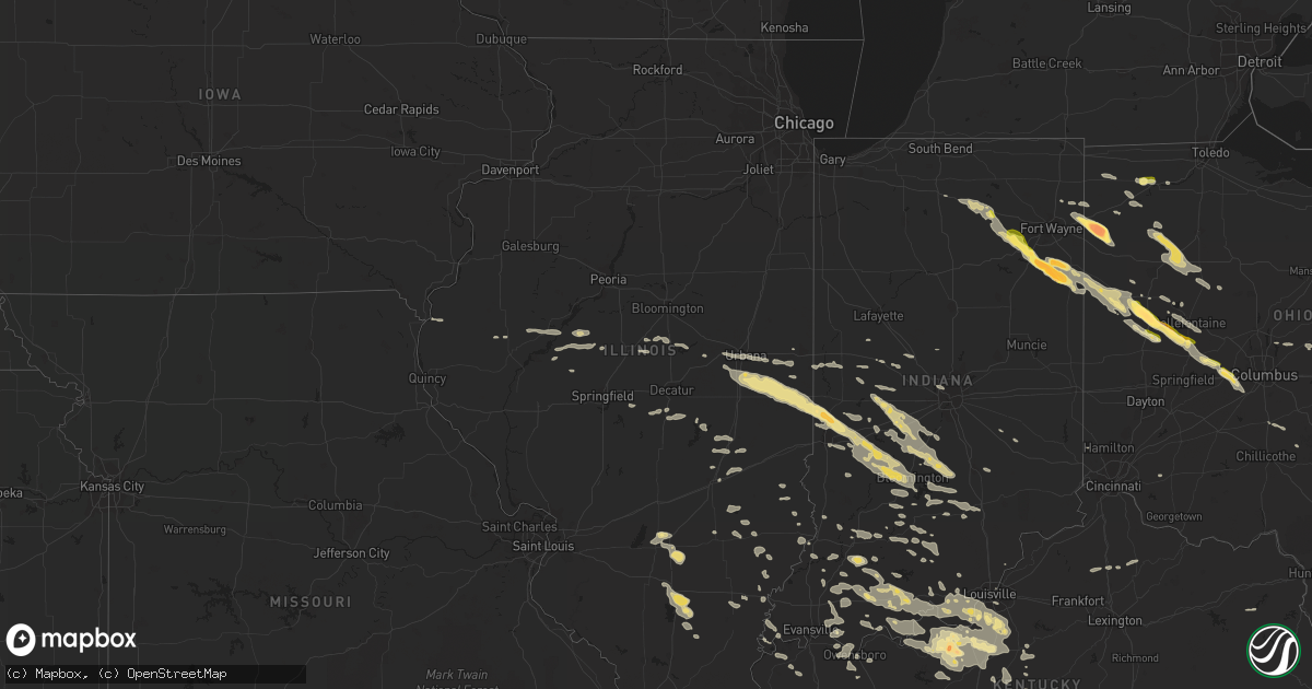 Hail map in Illinois on July 26, 2014