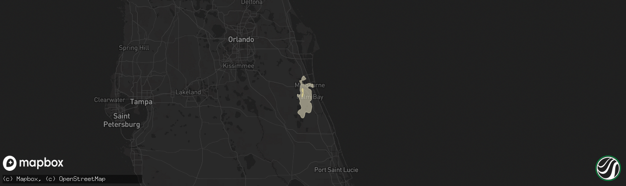 Hail map in Palm Bay, FL on July 26, 2014