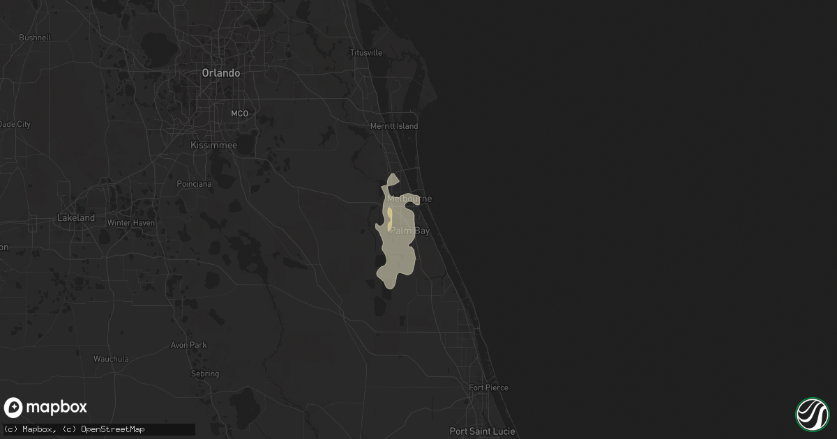Hail map in Palm Bay, FL on July 26, 2014