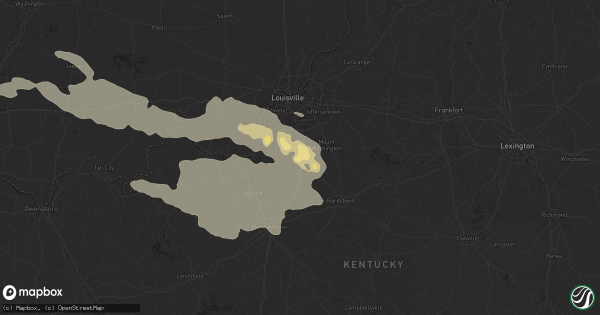 Hail map in Shepherdsville, KY on July 26, 2014