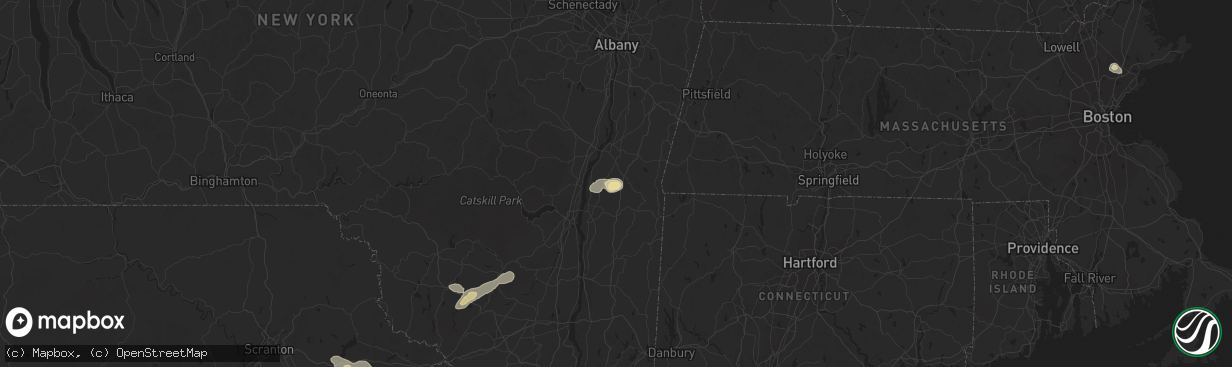 Hail map in Elizaville, NY on July 26, 2015