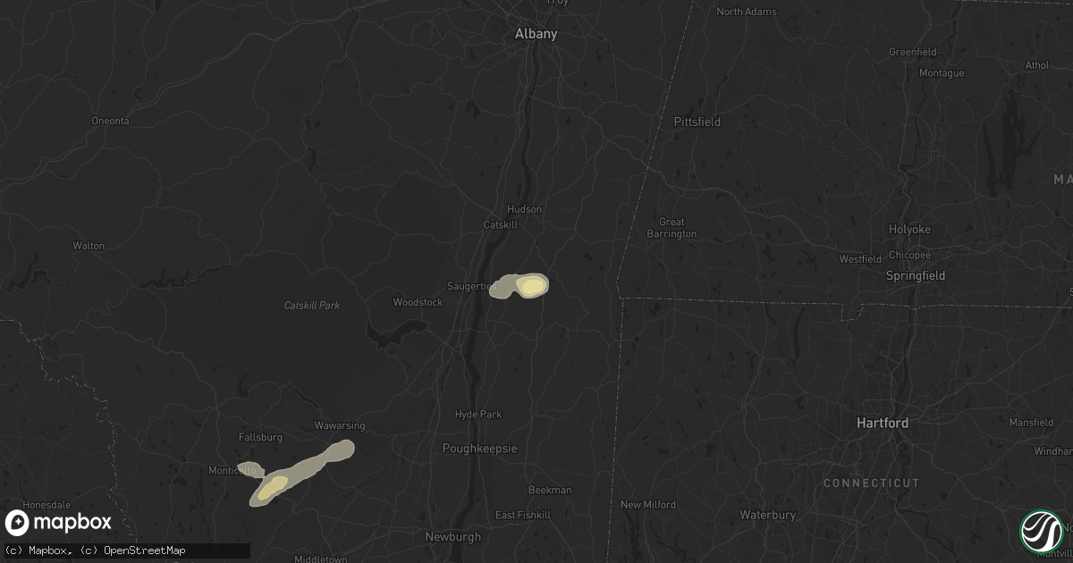 Hail map in Elizaville, NY on July 26, 2015