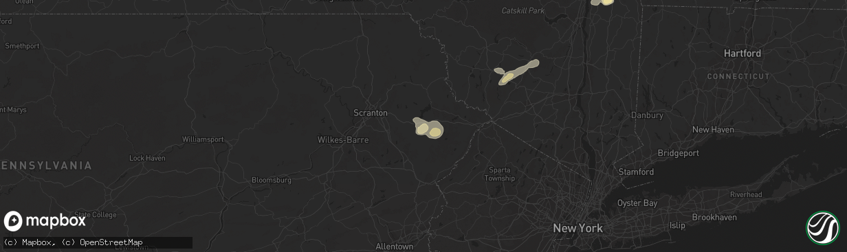 Hail map in Greentown, PA on July 26, 2015