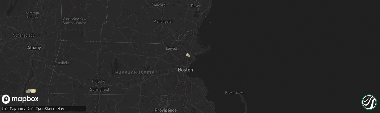 Hail map in Peabody, MA on July 26, 2015