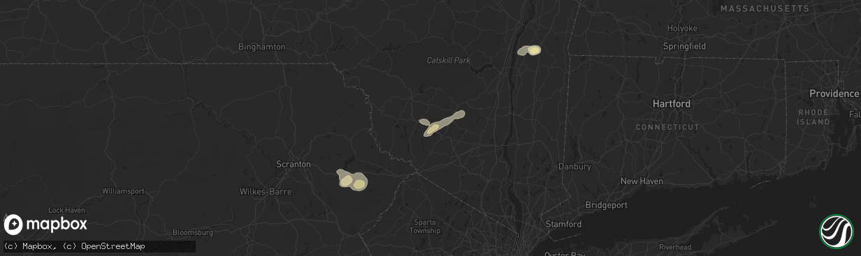 Hail map in Rock Hill, NY on July 26, 2015