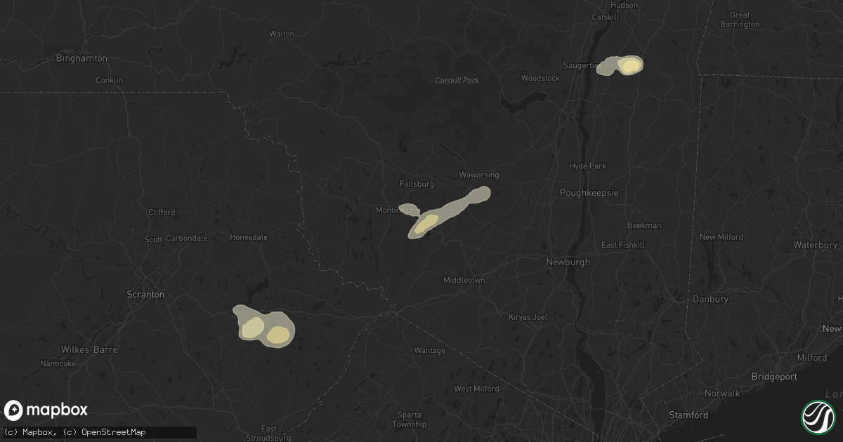 Hail map in Rock Hill, NY on July 26, 2015