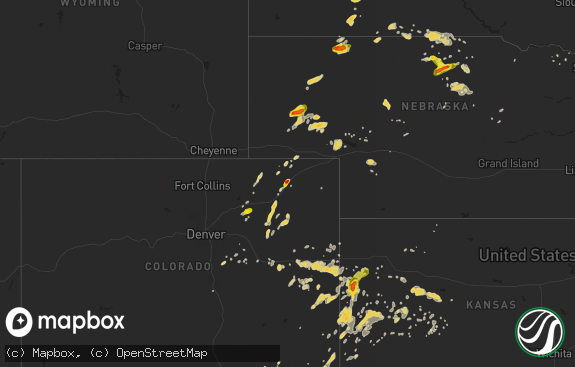 Hail map preview on 07-26-2015