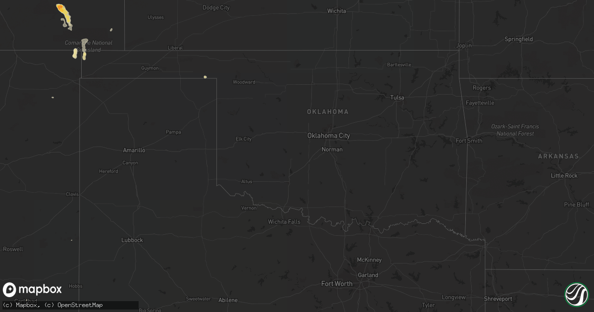 Hail map in New Mexico on July 26, 2017
