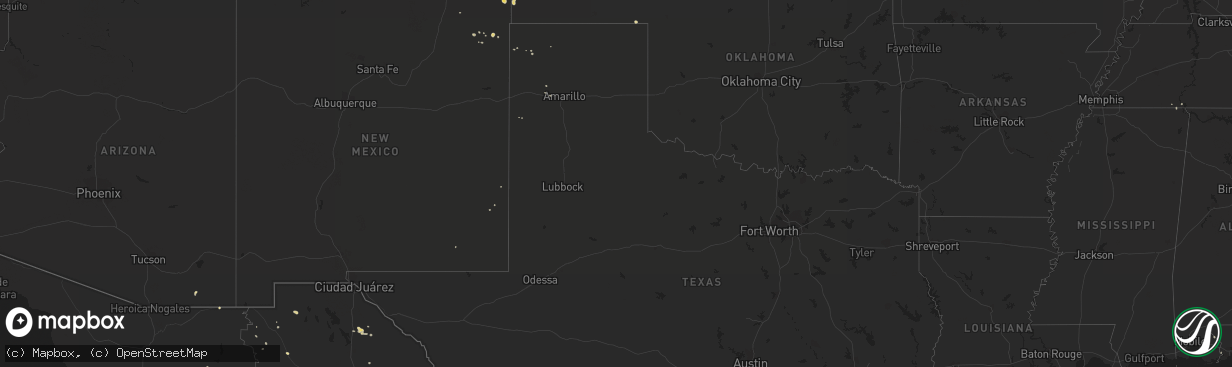 Hail map on July 26, 2017