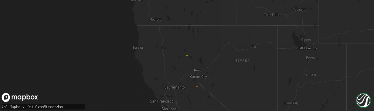 Hail map on July 26, 2020