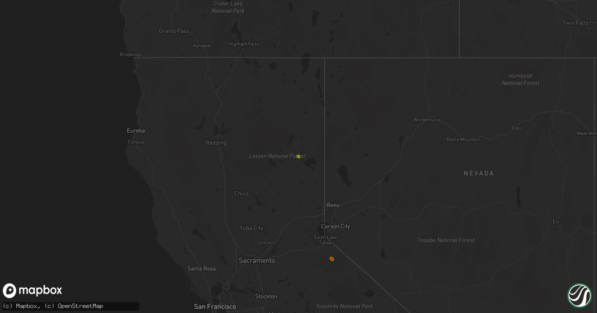 Hail map on July 26, 2020