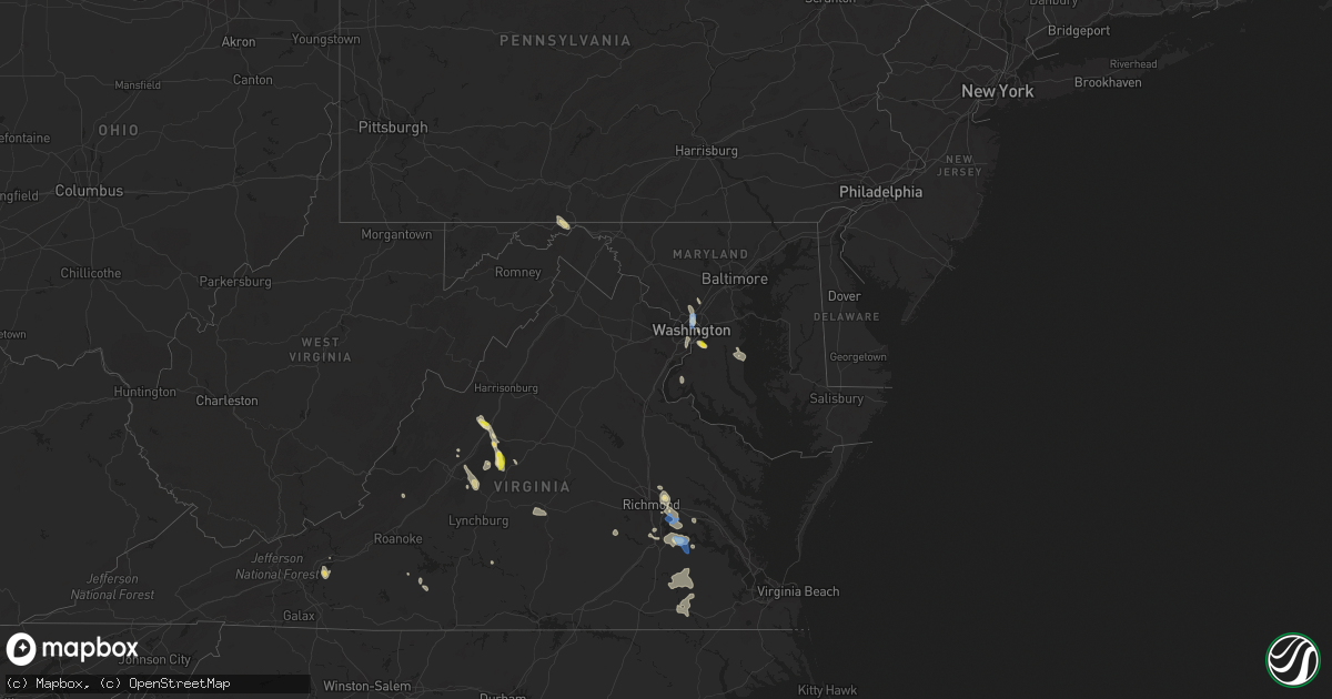 Hail map in Maryland on July 26, 2021