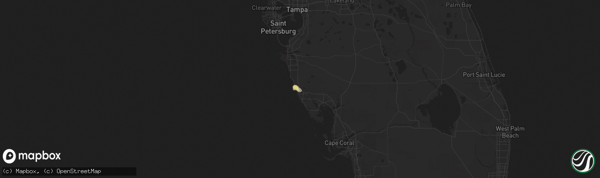 Hail map in Nokomis, FL on July 26, 2022