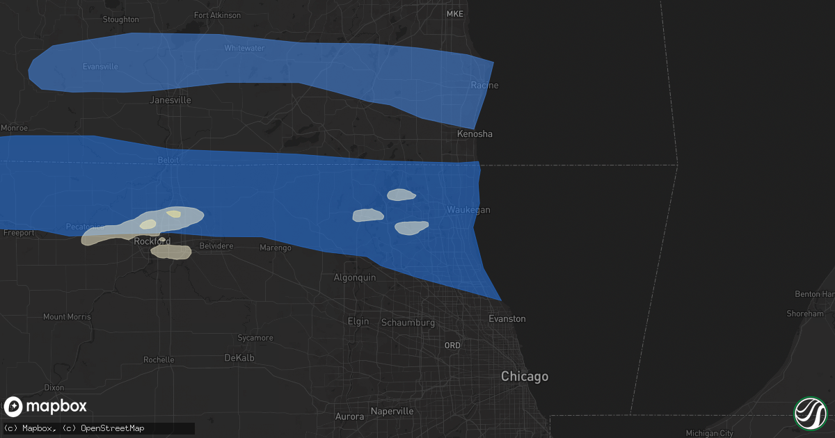 Hail map in Grayslake, IL on July 26, 2023