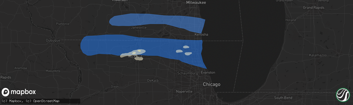 Hail map in Mchenry, IL on July 26, 2023