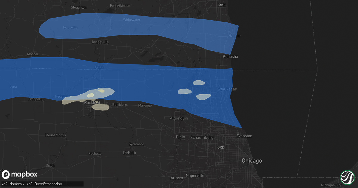 Hail map in Mchenry, IL on July 26, 2023