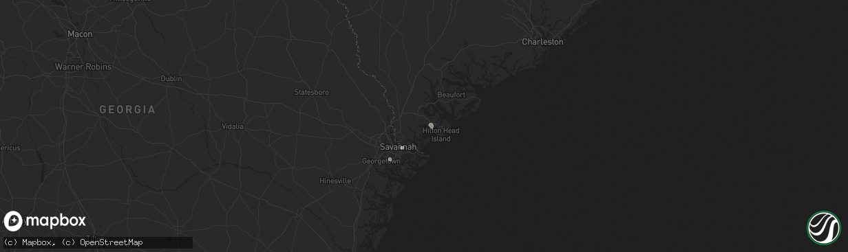 Hail map in Bluffton, SC on July 26, 2024