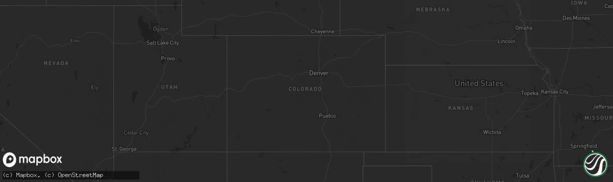 Hail map in Colorado on July 26, 2024