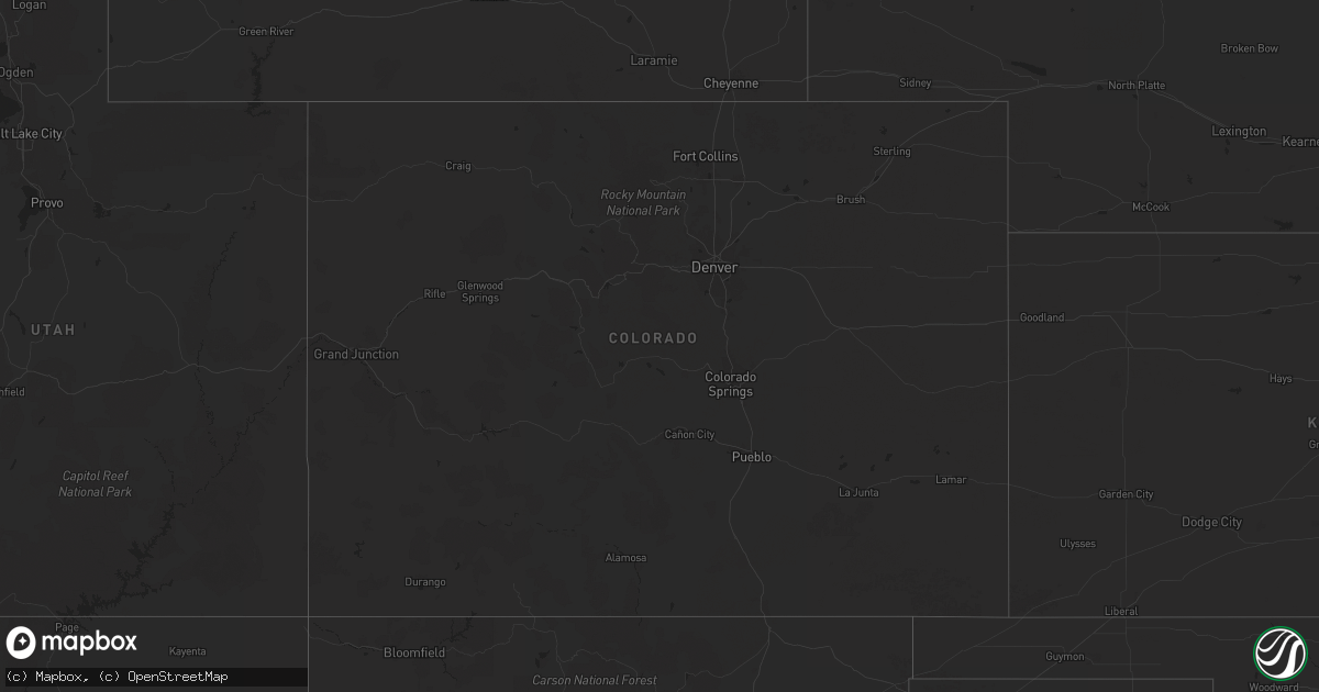 Hail map in Colorado on July 26, 2024