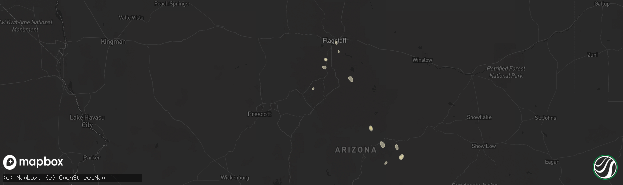 Hail map in Cornville, AZ on July 26, 2024