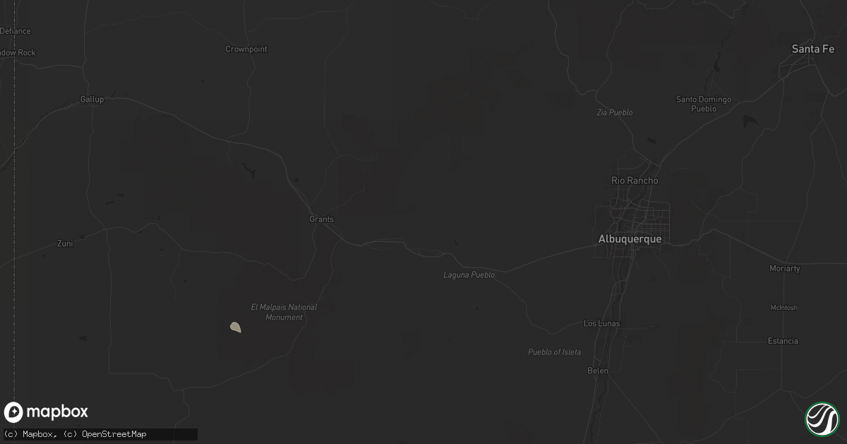Hail map in Cubero, NM on July 26, 2024