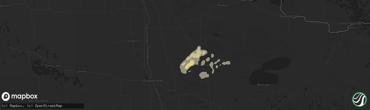 Hail map in Viking, MN on July 26, 2024