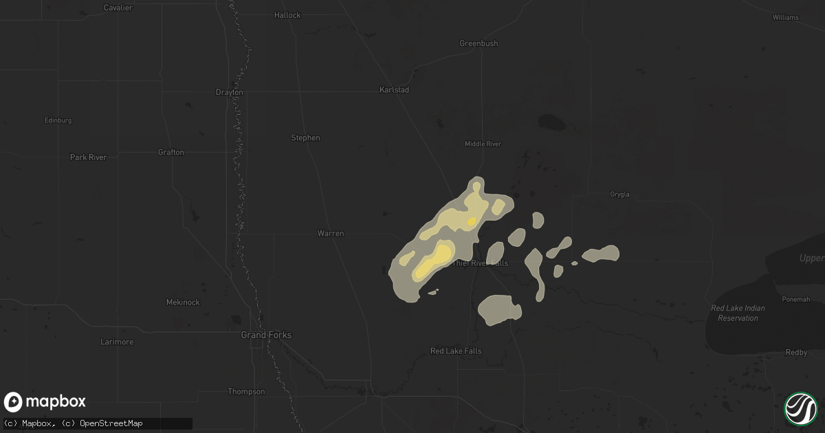 Hail map in Viking, MN on July 26, 2024
