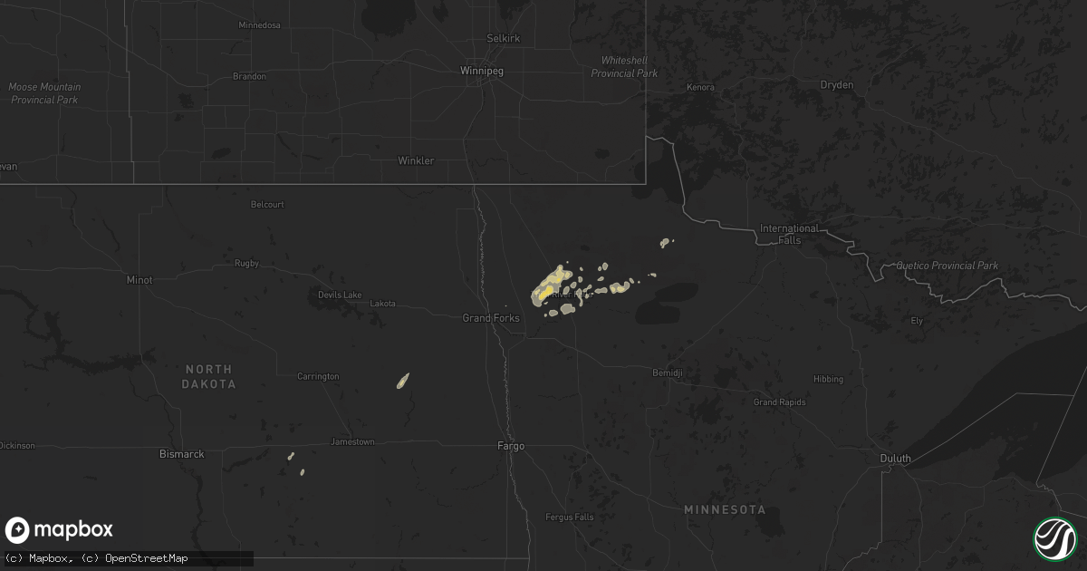 Hail map on July 26, 2024