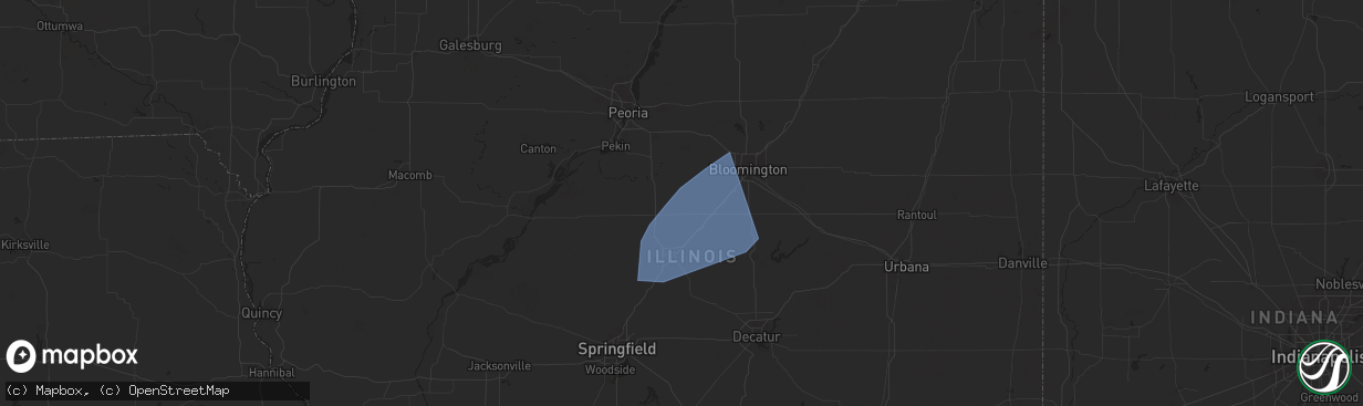 Hail map in Armington, IL on July 26, 2025