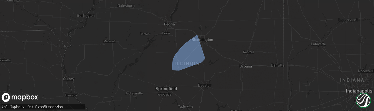 Hail map in Atlanta, IL on July 26, 2025