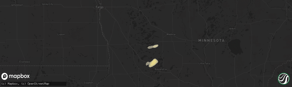 Hail map in Battle Lake, MN on July 26, 2025
