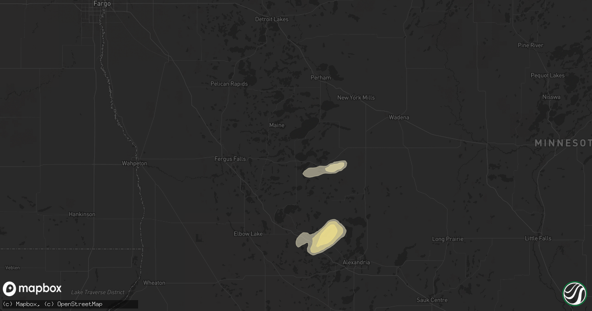 Hail map in Battle Lake, MN on July 26, 2025