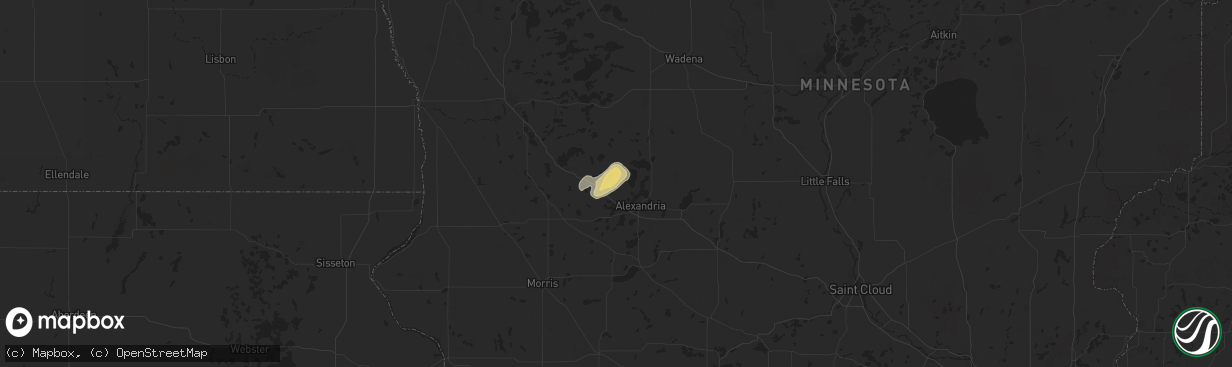 Hail map in Garfield, MN on July 26, 2025