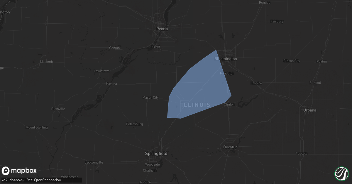 Hail map in Hartsburg, IL on July 26, 2025