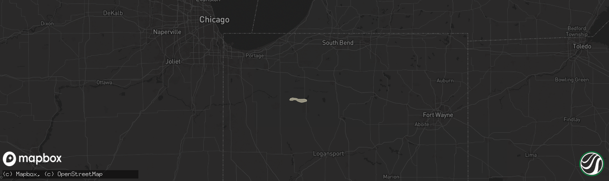 Hail map in Knox, IN on July 26, 2025