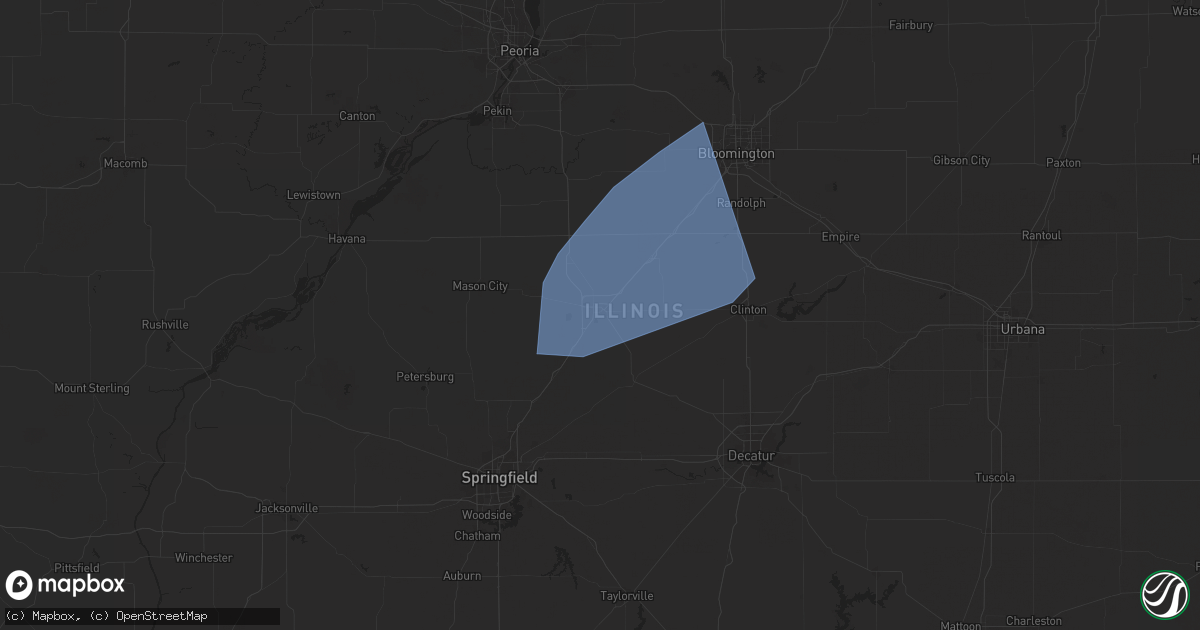 Hail map in Lincoln, IL on July 26, 2025