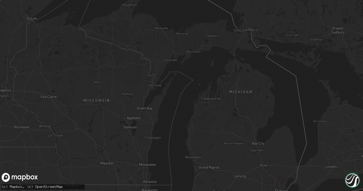 Hail map in Michigan on July 26, 2025