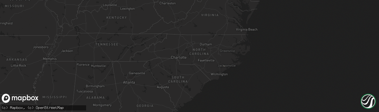 Hail map in North Carolina on July 26, 2025