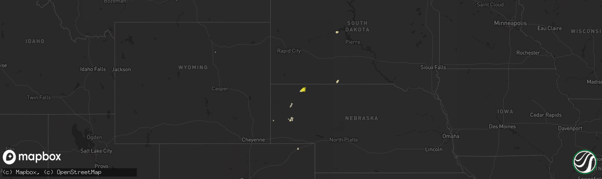 Hail map on July 26, 2025