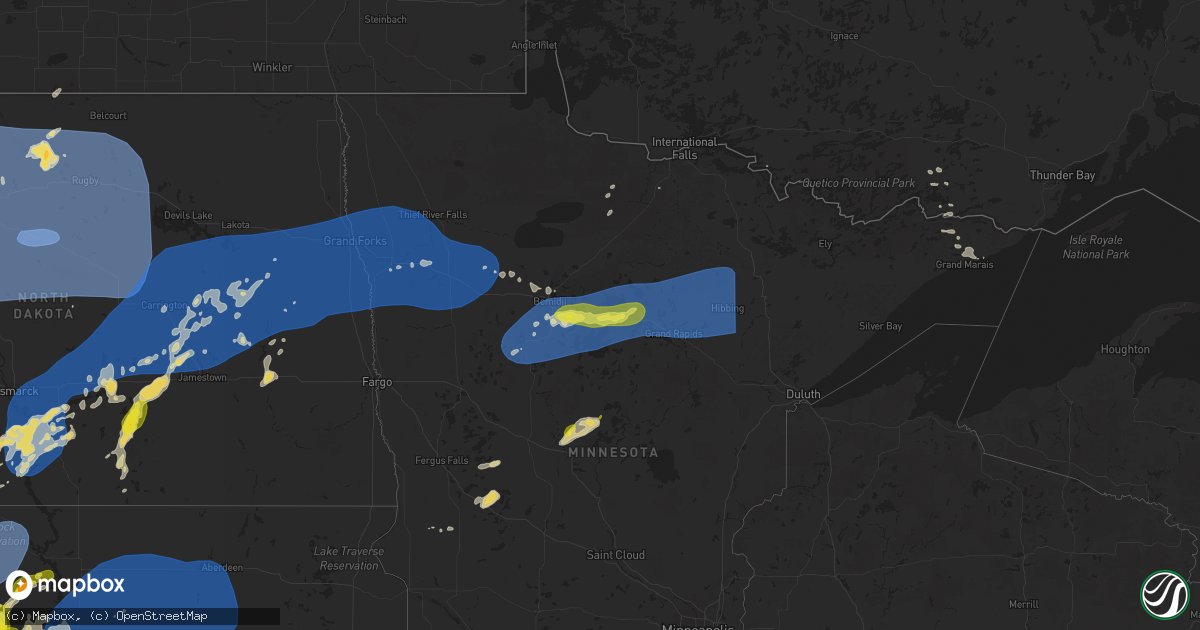 Hail map on July 26, 2025