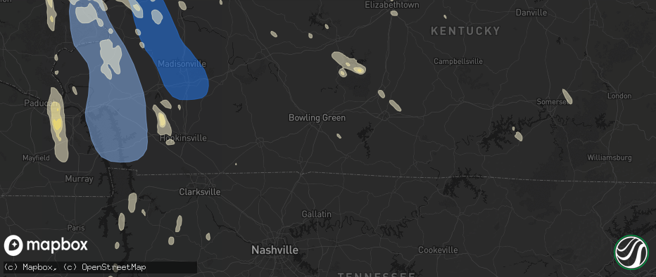 Hail map in Alvaton, KY on July 26, 2026