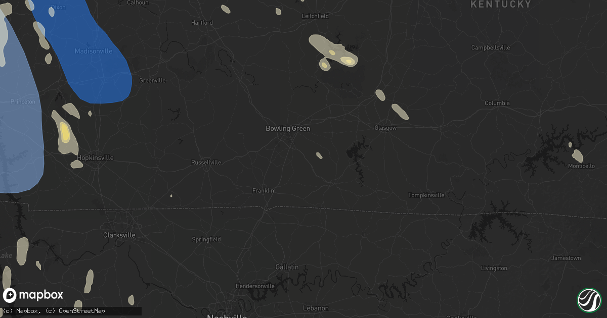 Hail map in Alvaton, KY on July 26, 2026