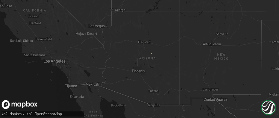 Hail map in Arizona on July 26, 2026