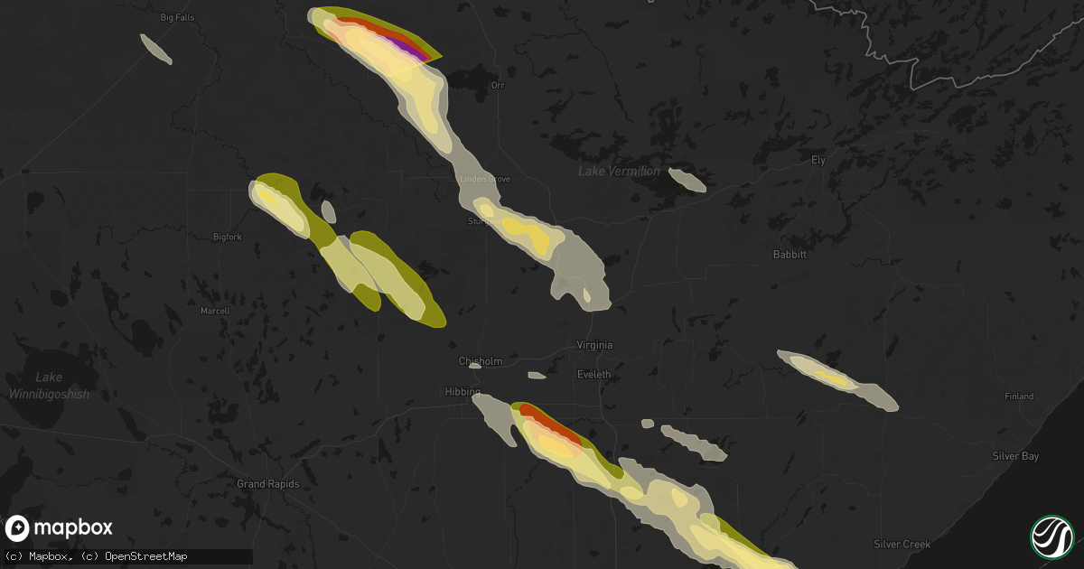 Hail map in Britt, MN on July 26, 2026