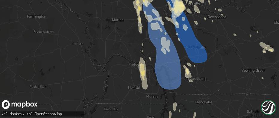 Hail map in Brookport, IL on July 26, 2026