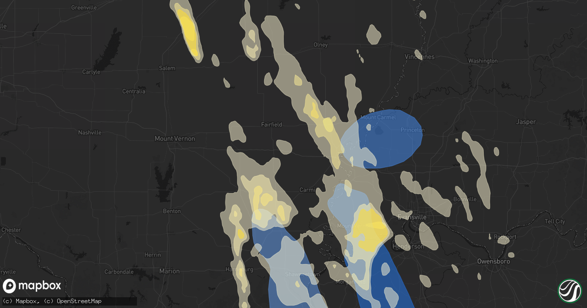 Hail map in Burnt Prairie, IL on July 26, 2026