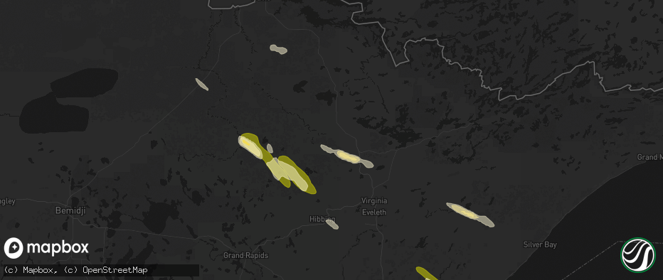 Hail map in Cook, MN on July 26, 2026
