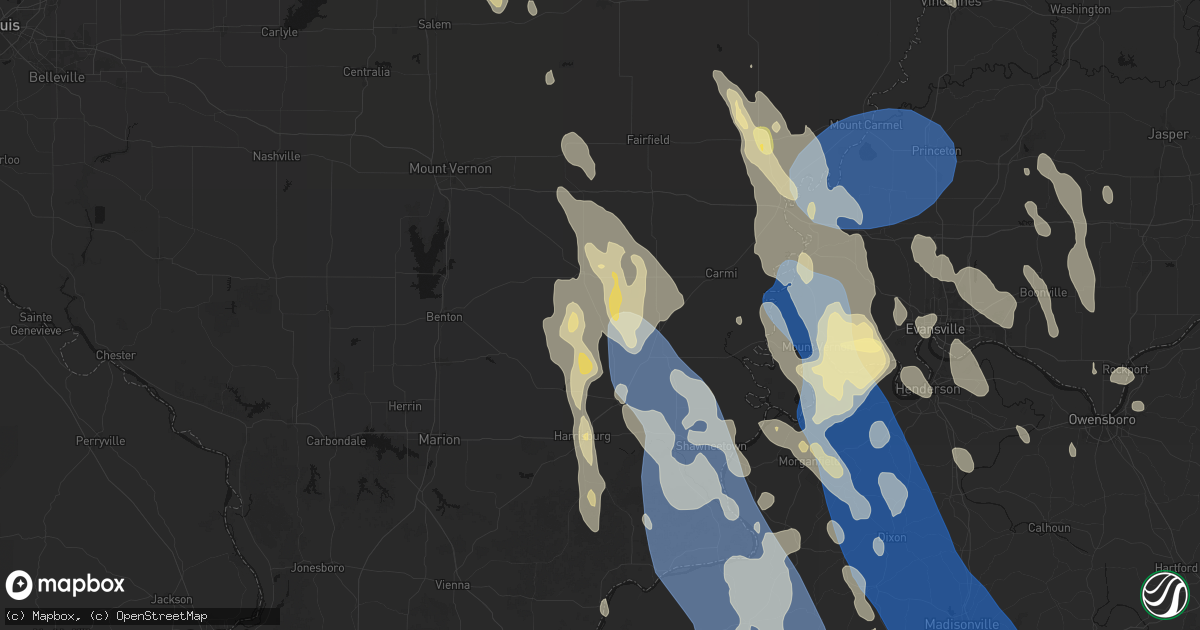 Hail map in Dale, IL on July 26, 2026