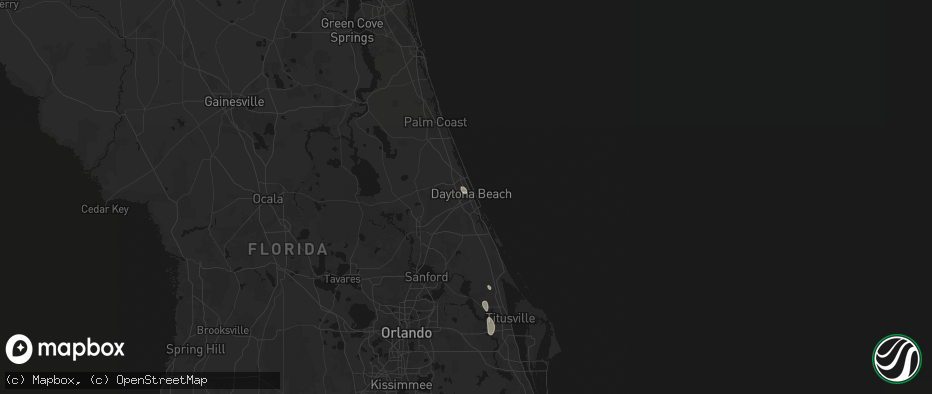 Hail map in Daytona Beach, FL on July 26, 2026